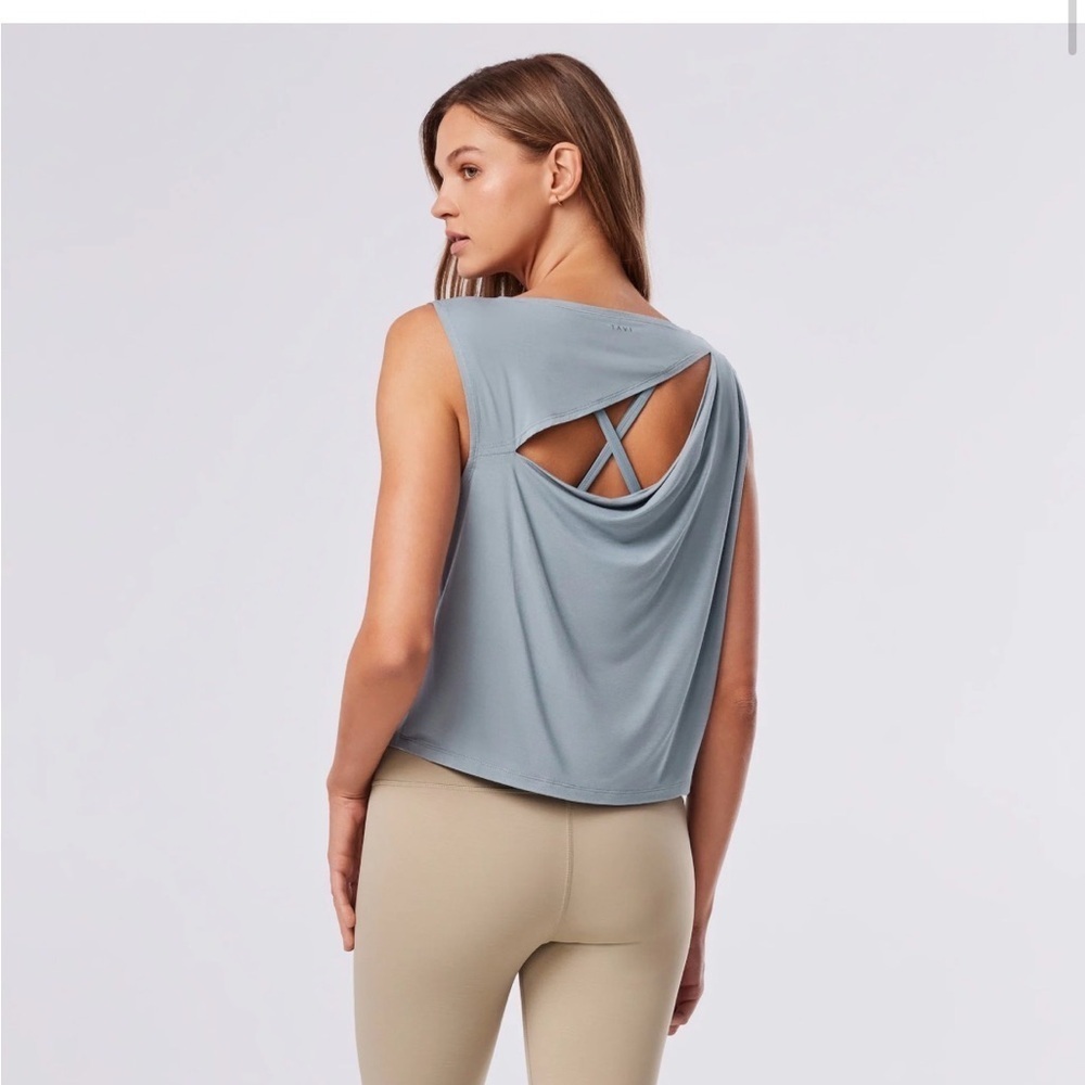 TAVI - Versatile Draped Back Tank - Mirage Blue - NWT